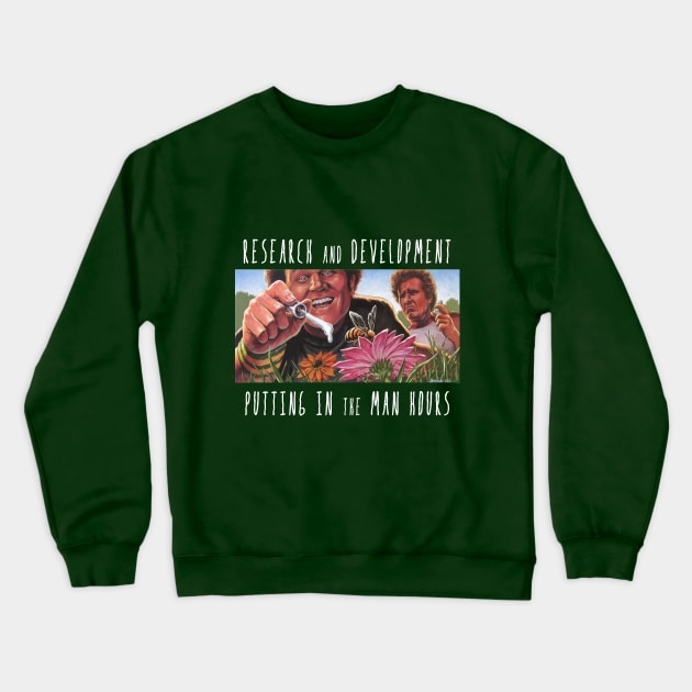 Prestige Worldwide: Research and Development Crewneck Sweatshirt by sandradeillustration